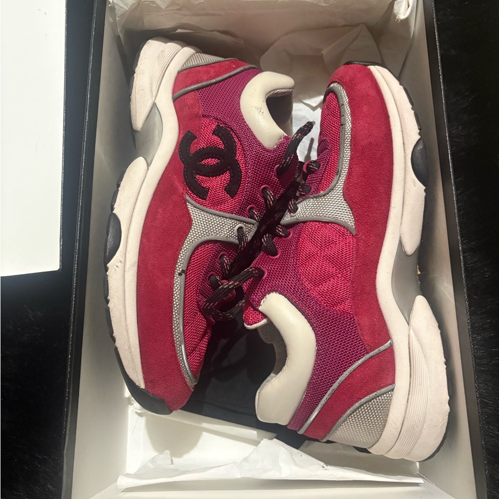 Chanel Pink and black Sneakers
